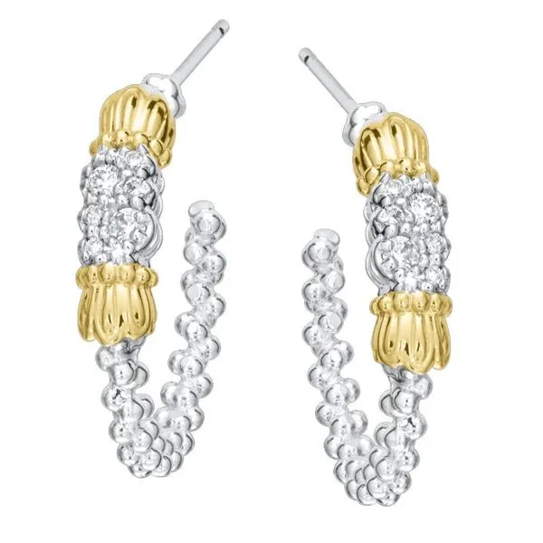 Sterling Silver and 14K Yellow Gold Hoop Earrings Koerbers Fine Jewelry Inc New Albany, IN