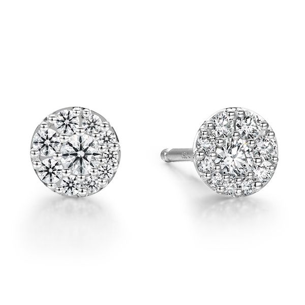 18K White Tess Diamond Circle Earrings Koerbers Fine Jewelry Inc New Albany, IN