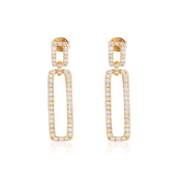 14K Yellow Gold Diamond Dangle Earrings Koerbers Fine Jewelry Inc New Albany, IN