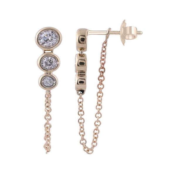 14K Yellow Gold Diamond Earrings Koerbers Fine Jewelry Inc New Albany, IN