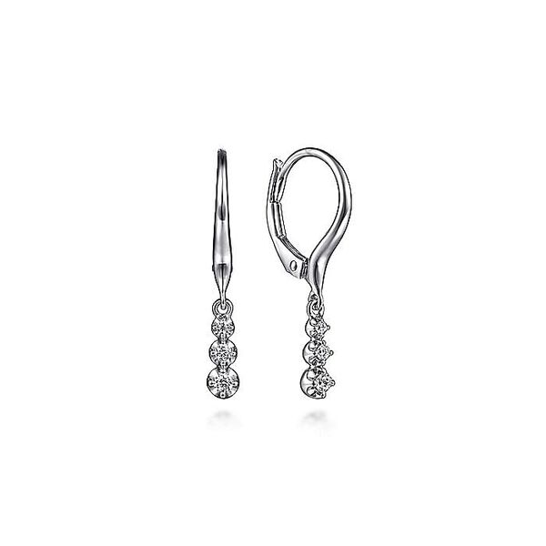 14K White Gold Diamond Drop Earrings Koerbers Fine Jewelry Inc New Albany, IN