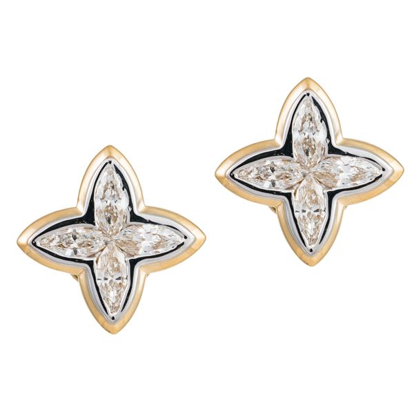 18K Yellow Gold Diamond Earrings Koerbers Fine Jewelry Inc New Albany, IN