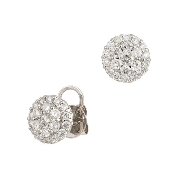 18K White Gold Diamond Earrings Koerbers Fine Jewelry Inc New Albany, IN