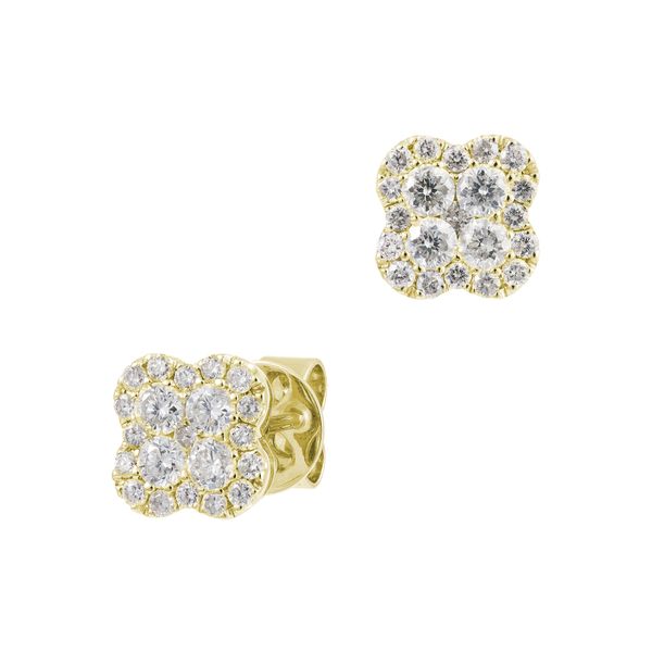 18K Yellow Gold Diamond Earrings Koerbers Fine Jewelry Inc New Albany, IN