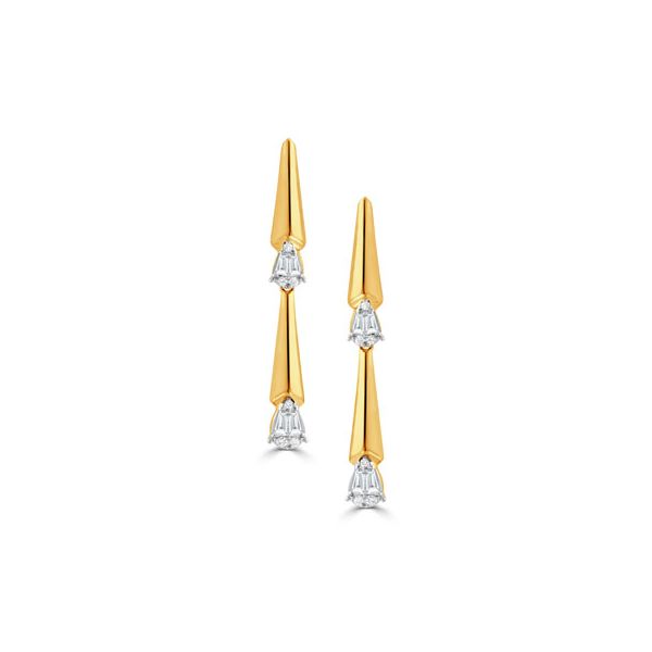 18K Yellow Gold Diamond Drop Earrings Koerbers Fine Jewelry Inc New Albany, IN