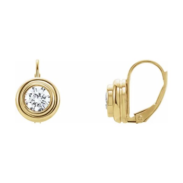14K Yellow Gold Diamond Dangle Earrings Koerbers Fine Jewelry Inc New Albany, IN