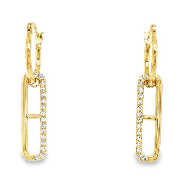 14K Yellow Gold Diamond Dangle Earrings Koerbers Fine Jewelry Inc New Albany, IN