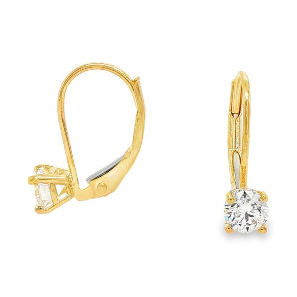 14K Yellow Gold Diamond Dangle Earrings 0.64CTW Koerbers Fine Jewelry Inc New Albany, IN