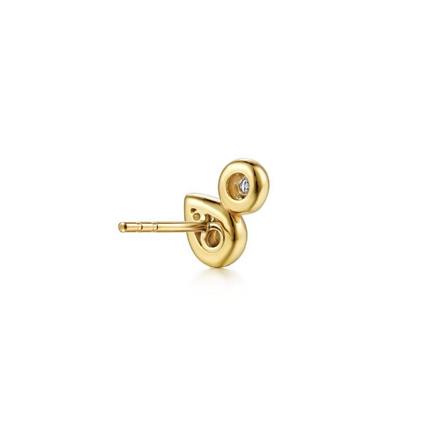 14K White & Yellow Gold Diamond Pear and Round Stud Earrings Image 2 Koerbers Fine Jewelry Inc New Albany, IN