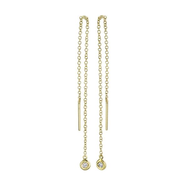 14K Yellow Gold Diamond Threader Earrings Koerbers Fine Jewelry Inc New Albany, IN