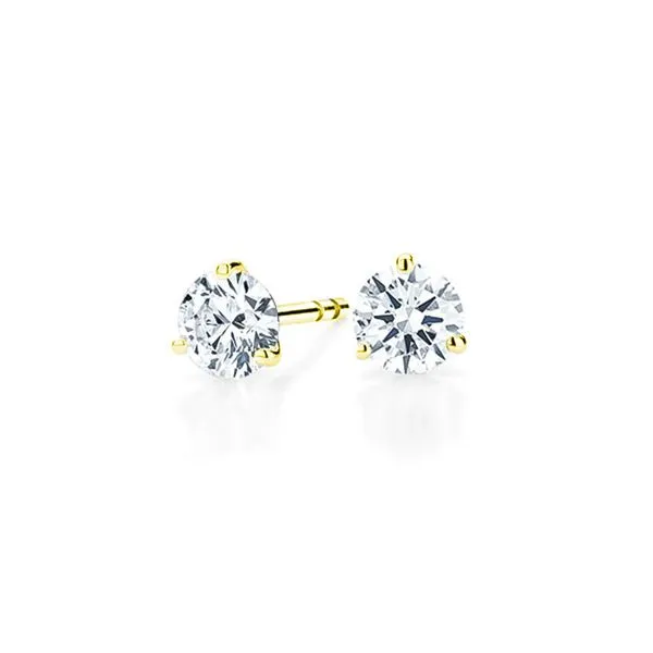 14K Yellow Gold 3 Prong Diamond Stud Earrings 0.31 CTW Koerbers Fine Jewelry Inc New Albany, IN