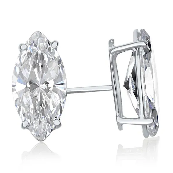 14K White Gold Marquise Diamond Stud Earrings 0.56 CTs Koerbers Fine Jewelry Inc New Albany, IN