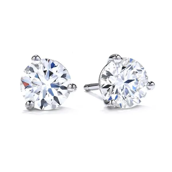 18K White Gold Three-Prong Stud Earrings 0.74  CTW Koerbers Fine Jewelry Inc New Albany, IN
