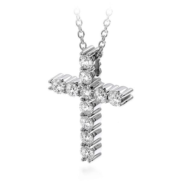 18K White Gold Whimsical Cross Pendant Necklace Image 2 Koerbers Fine Jewelry Inc New Albany, IN