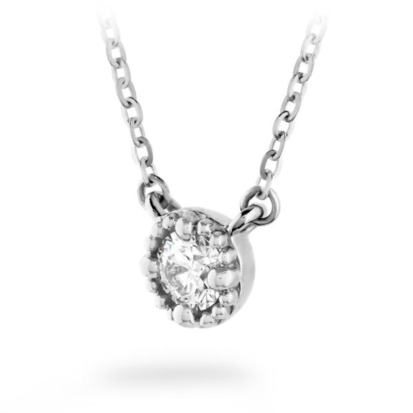 18K White Gold Liliana Milgrain Single Diamond Pendant Image 2 Koerbers Fine Jewelry Inc New Albany, IN