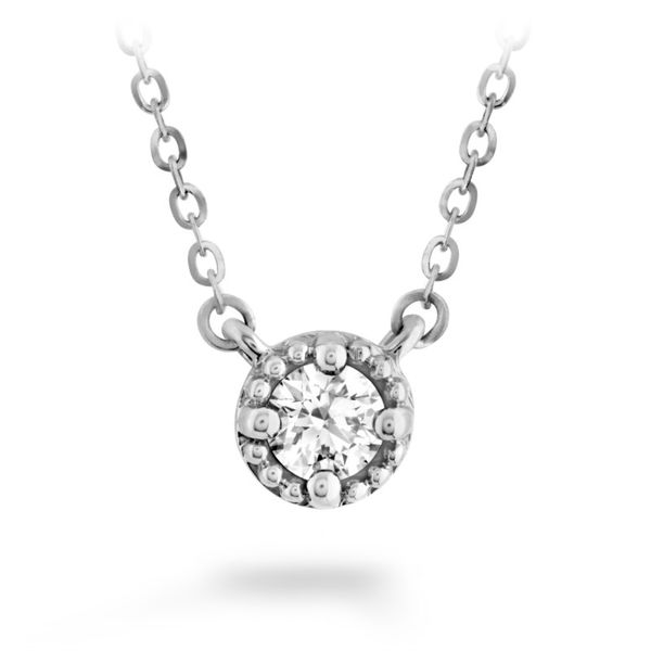 18K White Gold Liliana Milgrain Single Diamond Pendant Koerbers Fine Jewelry Inc New Albany, IN