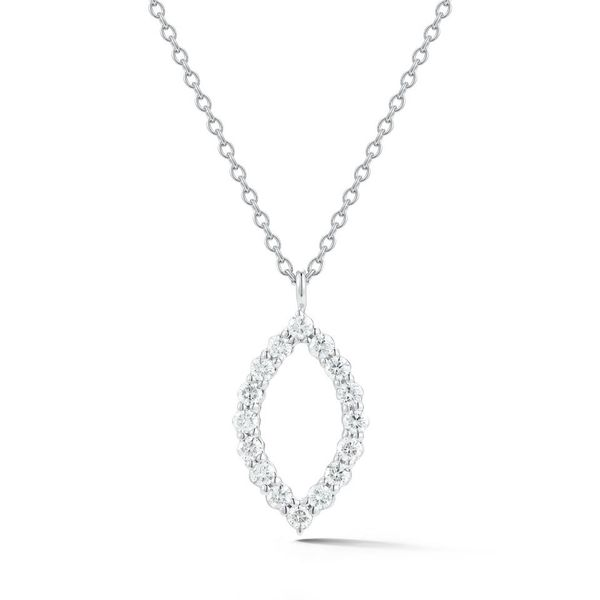 18K White Gold Marquise Shaped Diamond Pendant Koerbers Fine Jewelry Inc New Albany, IN