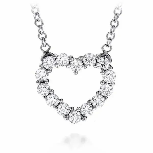 18K White Gold Whimsical Heart Diamond Pendant Necklace Koerbers Fine Jewelry Inc New Albany, IN