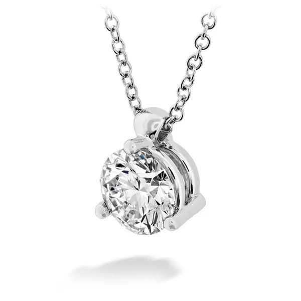 18K White Gold HOF Classic 3 Prong Solitaire Pendant Image 2 Koerbers Fine Jewelry Inc New Albany, IN