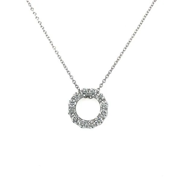 18K White Gold Diamond Circle Pendant Koerbers Fine Jewelry Inc New Albany, IN