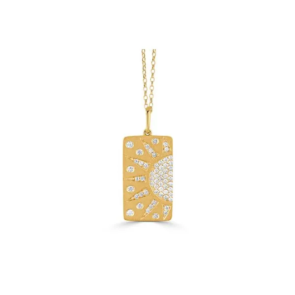 18K Yellow Gold Diamond Medallion Pendant Koerbers Fine Jewelry Inc New Albany, IN