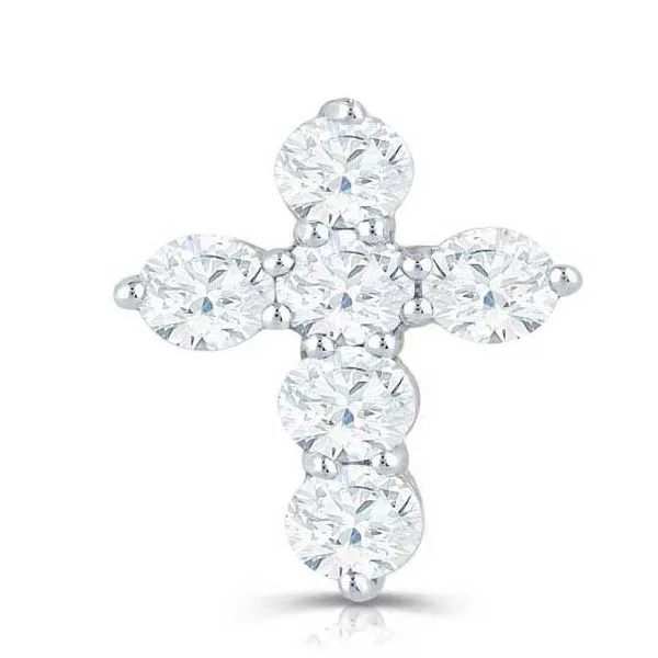 14K White Gold Diamond Cross Pendant Koerbers Fine Jewelry Inc New Albany, IN