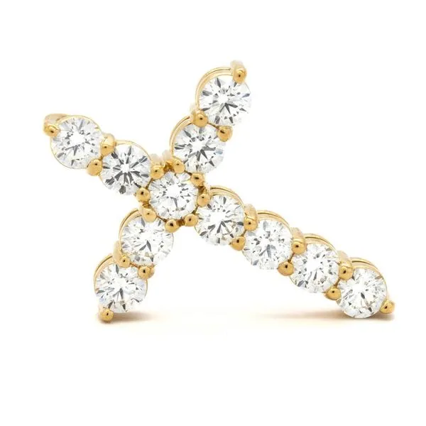 18K Yellow Gold Hidden Bail Cross Pendant Koerbers Fine Jewelry Inc New Albany, IN