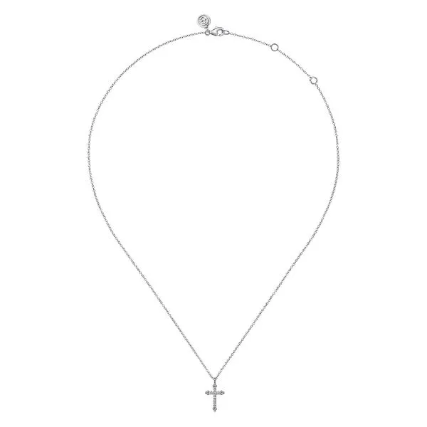 14K White Gold Bujukan Diamond Cross Pendant Necklace Image 2 Koerbers Fine Jewelry Inc New Albany, IN