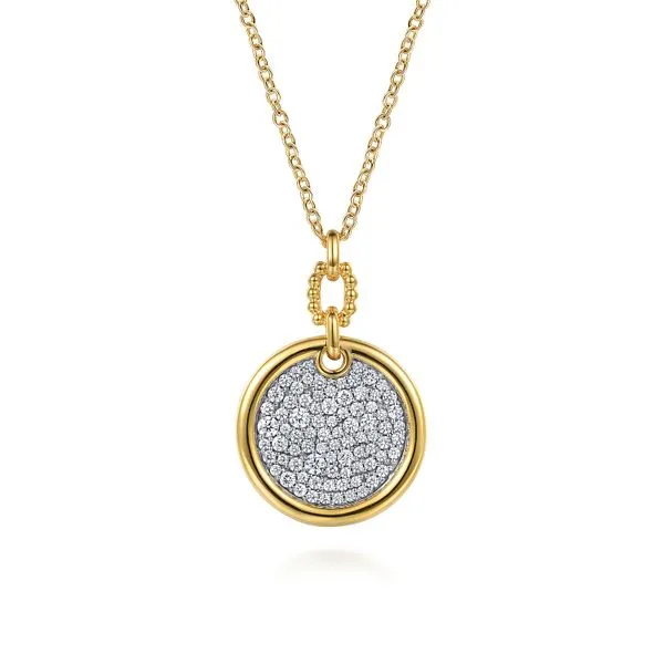 14K 2-Tone White and Yellow Gold Diamond Bujukan Pendant Koerbers Fine Jewelry Inc New Albany, IN