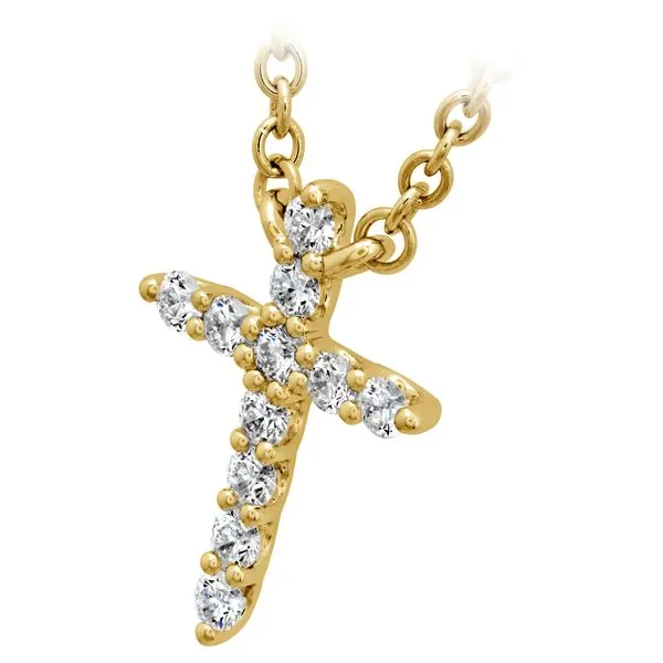 18K Yellow Gold Small Signature Cross Pendant Image 2 Koerbers Fine Jewelry Inc New Albany, IN