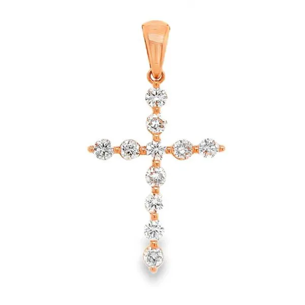 14K Rose Gold Diamond Cross Pendant 0.79 CTW Koerbers Fine Jewelry Inc New Albany, IN
