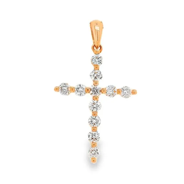 14K Rose Gold Diamond Cross Pendant 0.56 CTW Koerbers Fine Jewelry Inc New Albany, IN