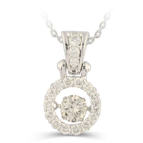 14K White Gold Dancing Diamond Pendant Koerbers Fine Jewelry Inc New Albany, IN