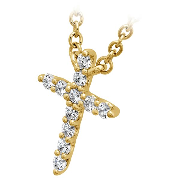 18K Yellow Gold Small Signature Cross Pendant Image 2 Koerbers Fine Jewelry Inc New Albany, IN