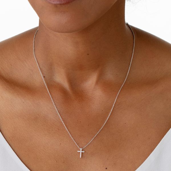 18K Yellow Gold Small Signature Cross Pendant Image 3 Koerbers Fine Jewelry Inc New Albany, IN