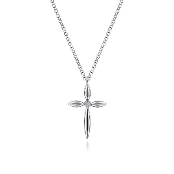 Sterling Silver Diamond Cross Pendant Necklace Koerbers Fine Jewelry Inc New Albany, IN