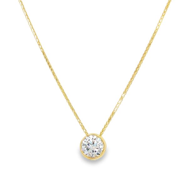 14K Yellow Gold Diamond Solitaire Pendant Koerbers Fine Jewelry Inc New Albany, IN