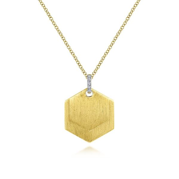 14K Yellow Gold Hexagon Fashion Necklace Koerbers Fine Jewelry Inc New Albany, IN