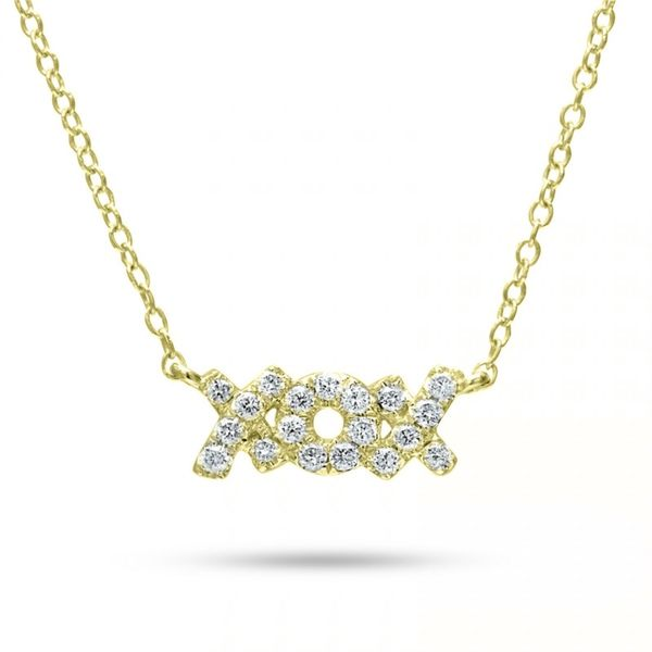 14K Yellow Gold 'XOX' Diamond Necklace Koerbers Fine Jewelry Inc New Albany, IN