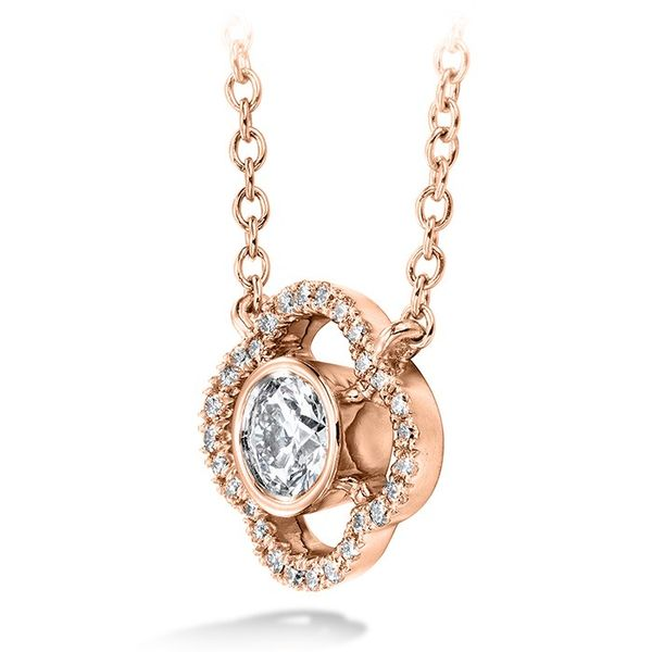 18K Rose Gold Signature Petal Bezel Pendant Image 2 Koerbers Fine Jewelry Inc New Albany, IN