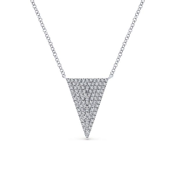 14K Yellow Gold Diamond Triangle Necklace Koerbers Fine Jewelry Inc New Albany, IN