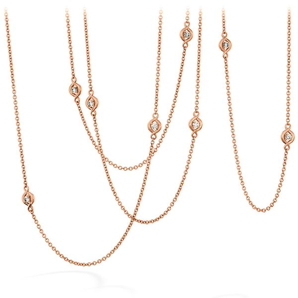 18K Rose Gold Optima Station Necklace Koerbers Fine Jewelry Inc New Albany, IN