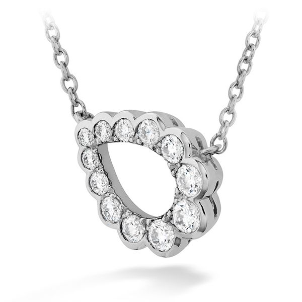 18K White Gold Aerial Regal Scroll Teardrop Necklace Image 2 Koerbers Fine Jewelry Inc New Albany, IN