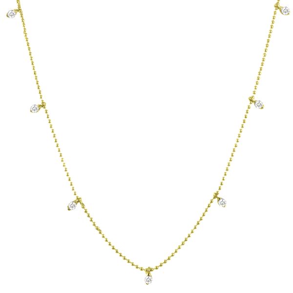18K Yellow Gold Adjustable Diamond Necklace Koerbers Fine Jewelry Inc New Albany, IN