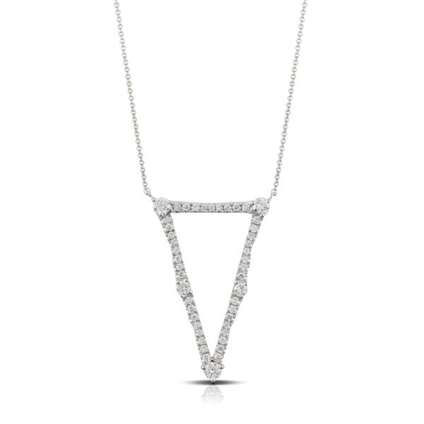 18K White Gold Triangle Diamond Necklace Koerbers Fine Jewelry Inc New Albany, IN