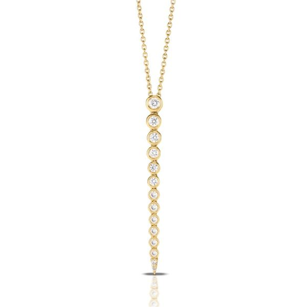 18K Yellow Gold Diamond Drop Necklace Koerbers Fine Jewelry Inc New Albany, IN