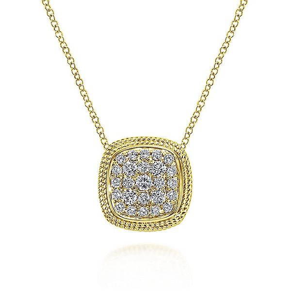 14K Yellow Gold Diamond Pendant Fashion Necklace Koerbers Fine Jewelry Inc New Albany, IN