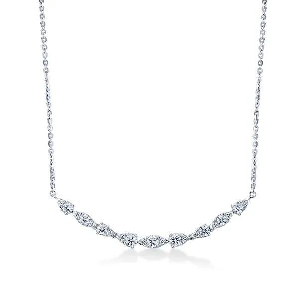 18K White Gold Aerial Dewdrop Small Pendant Necklace Koerbers Fine Jewelry Inc New Albany, IN
