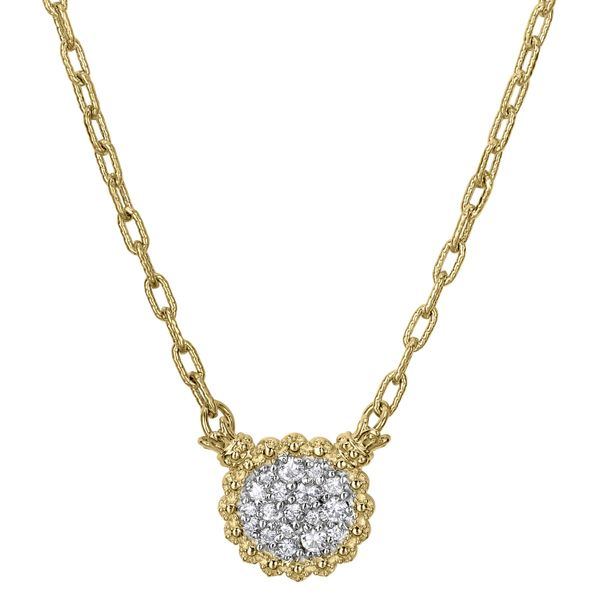 14K Yellow Gold Diamond Cluster Necklace Koerbers Fine Jewelry Inc New Albany, IN