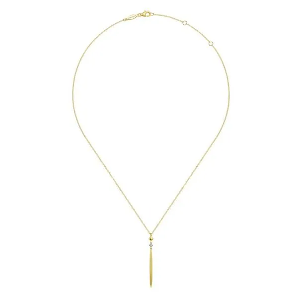 14K Yellow Gold Diamond Pendant Necklace Image 2 Koerbers Fine Jewelry Inc New Albany, IN